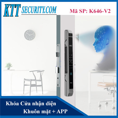 khóa cửa nhận diện khuôn mặt FACE 3D K646-V2