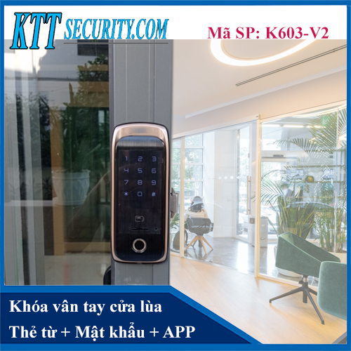 Khóa vân tay cửa lùa không tay cầm K603-V2