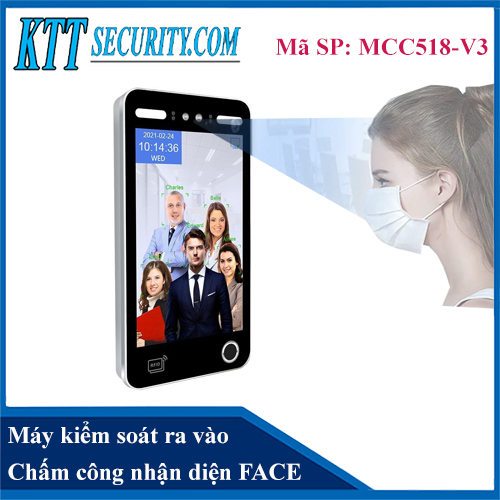 Máy chấm công nhận diện khuôn mặt MCC518-V3