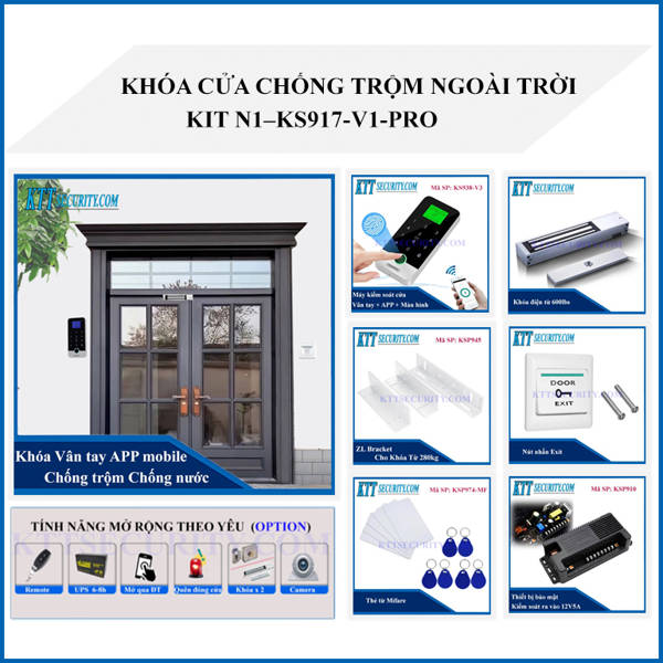 Khóa chống trộm cửa nhà KIT N1-KS917-V1-PRO