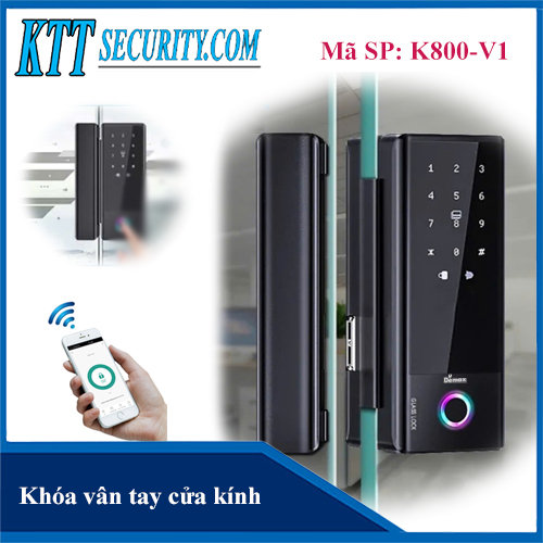 Khóa vân tay cửa kính K800-V1