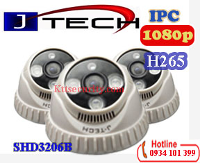 Camera H265 Dome IP 2MP J-Tech SHD3206B