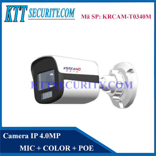 Camera IP POE Color KOREAHD Chống sét | KRCAM-T0340M