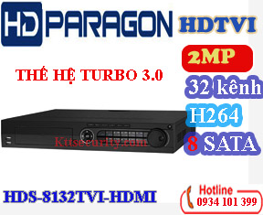 Đầu ghi hình 32 kênh hdparagon HDS-8132TVI-HDMI,8 SATA