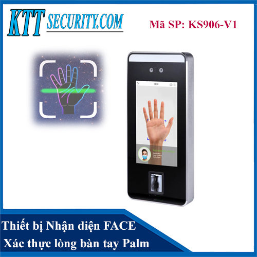 Máy chấm công Khuôn mặt, Palm| KS906