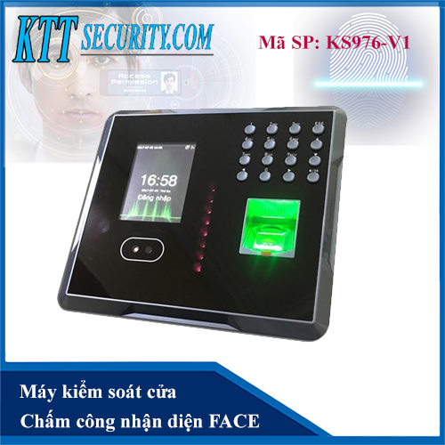 Máy kiểm soát cửa chấm công Face ID | KS976